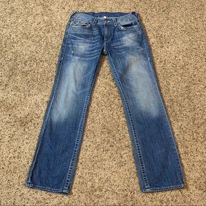 True Religion Men’s Light Wash Straight Leg Jeans